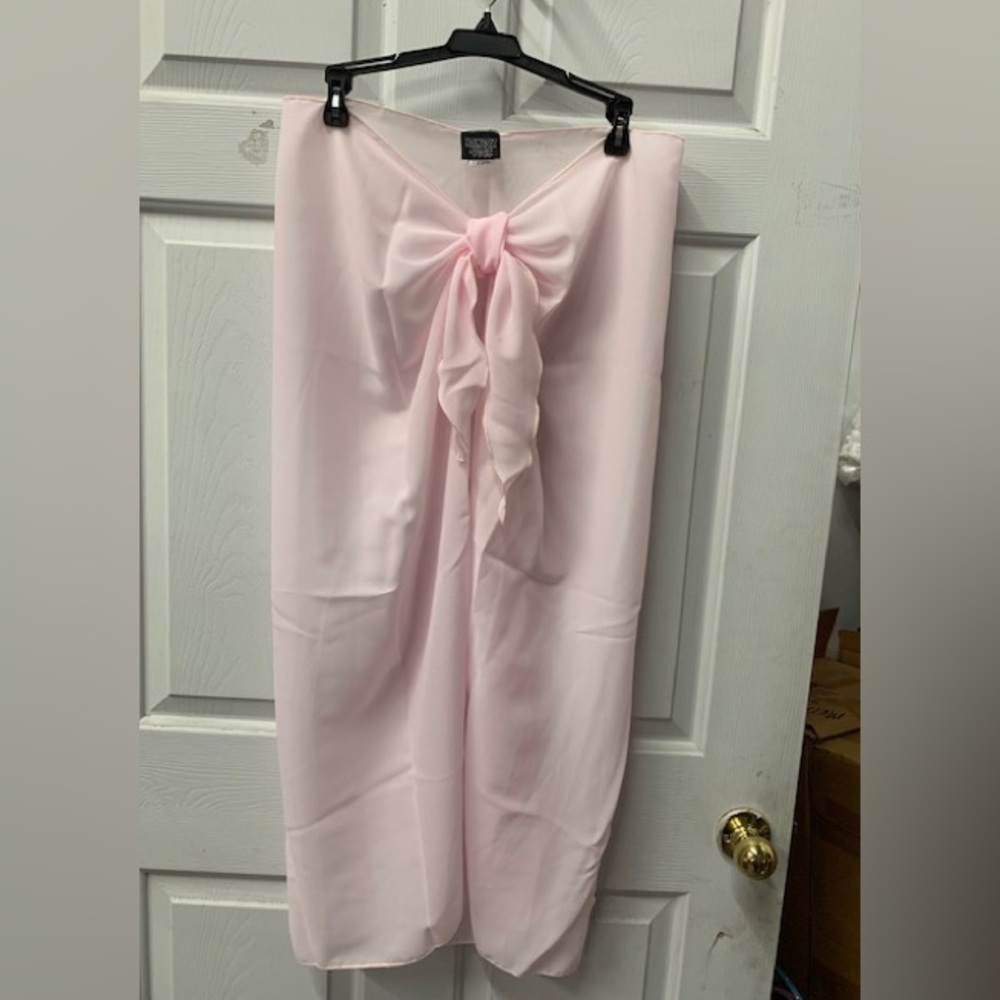 Light pink  Long pareo Wrap sarong shawl cover-up scarf